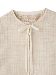 チュールレイヤーセットツィードジャケット