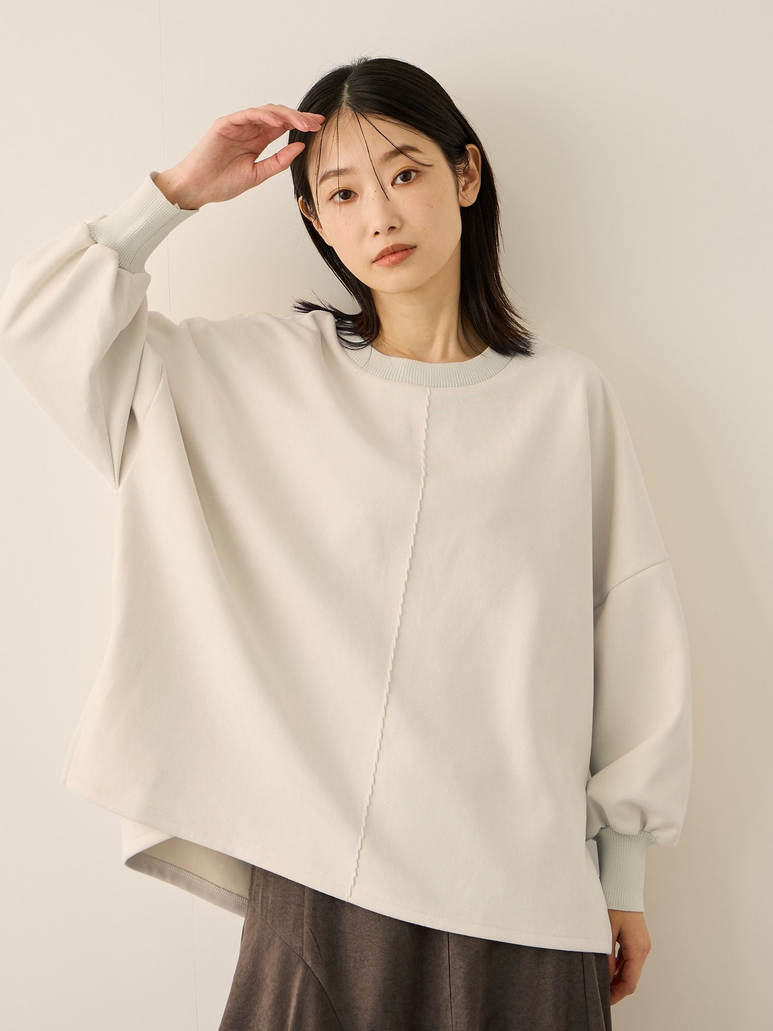 スウェードタッチダンボールプルオーバー≪手洗い可能≫
