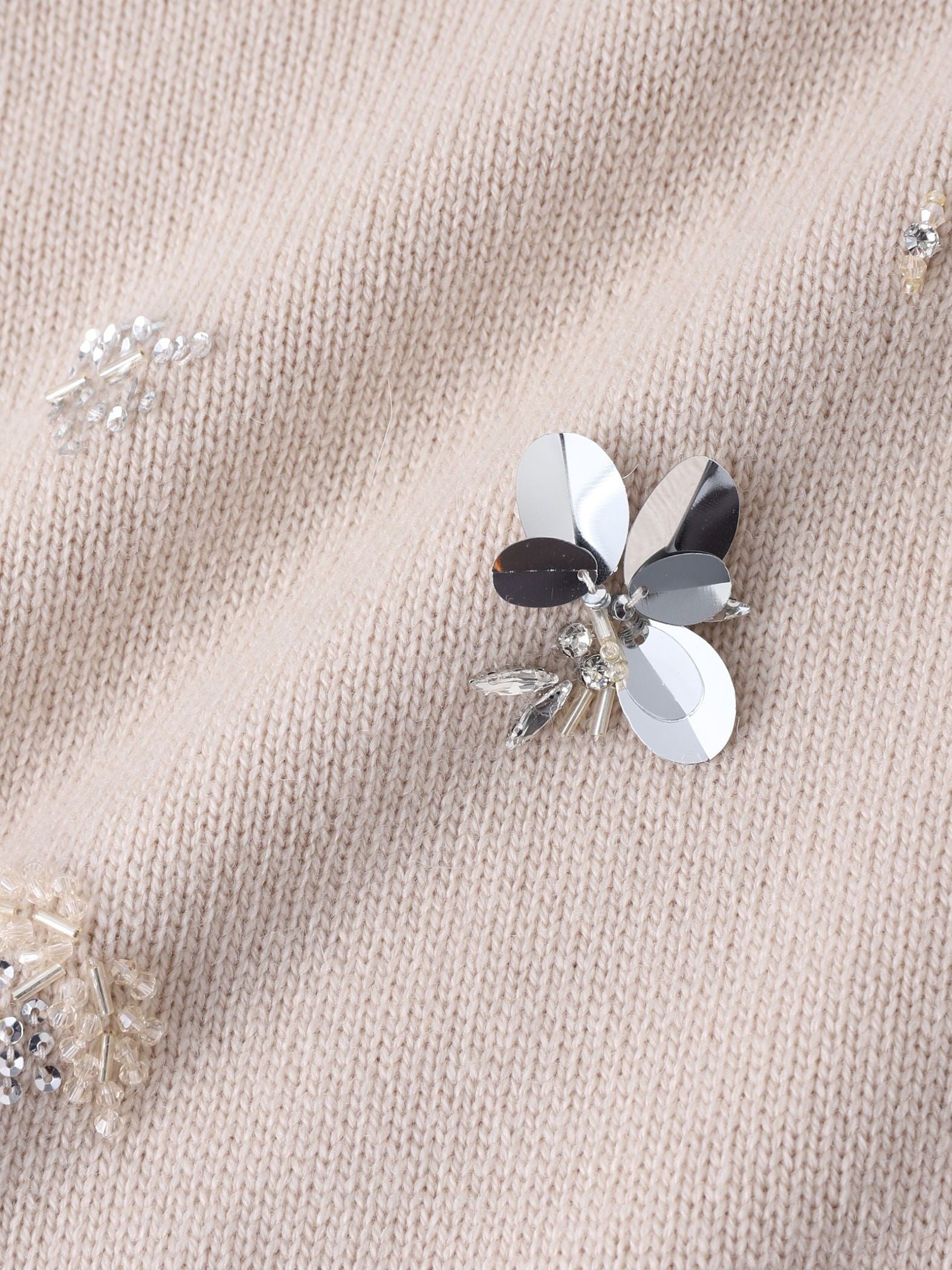 ビジュー刺繍カーディガン≪手洗い可能≫