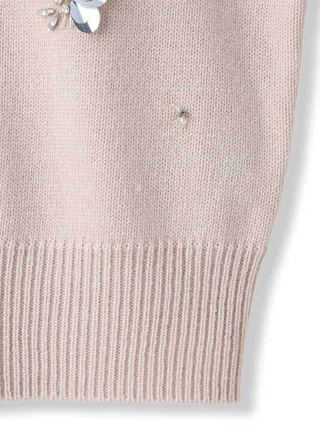 ビジュー刺繍カーディガン≪手洗い可能≫