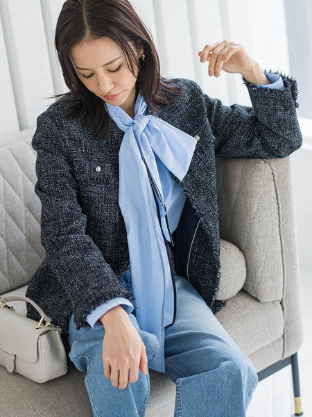 ストレッチツイードミドルジャケット