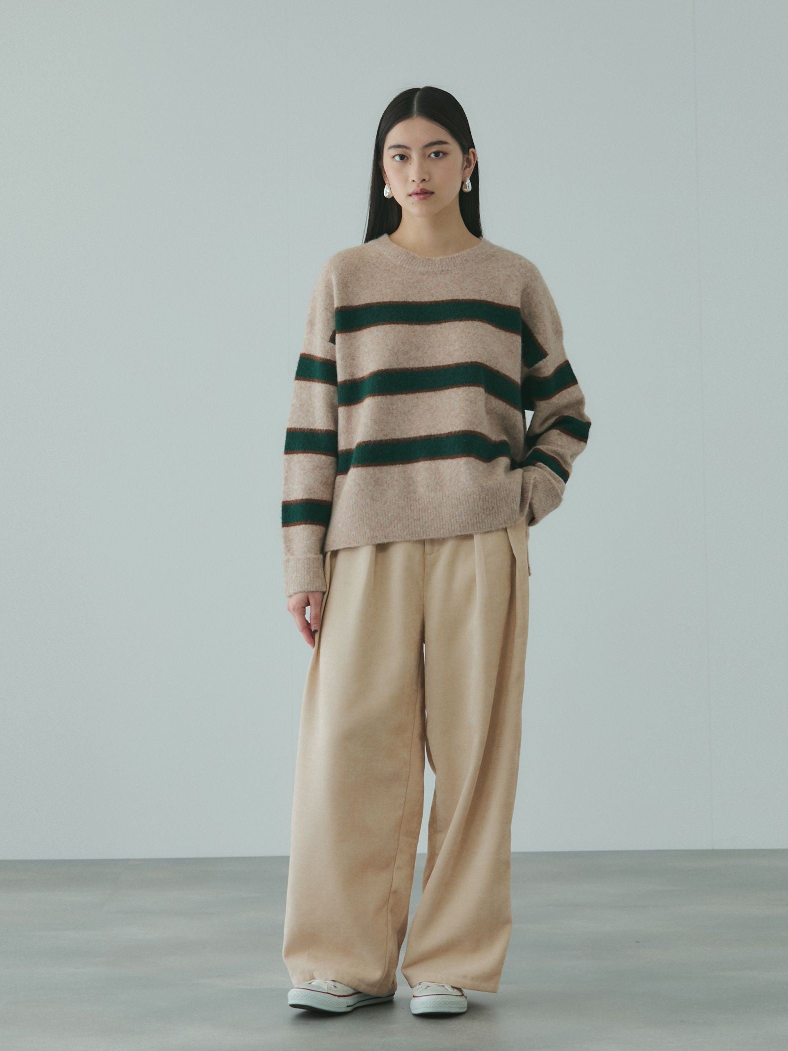 サージ2タックワイドパンツ≪手洗い可能≫