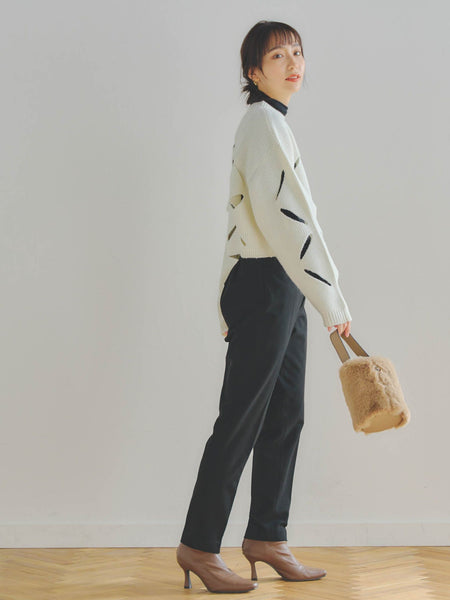 両面起毛センタープレスパンツ≪洗濯機で洗える≫