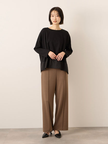 《予約》【機能するミニマル服】異素材プルオーバー 《接触冷感》