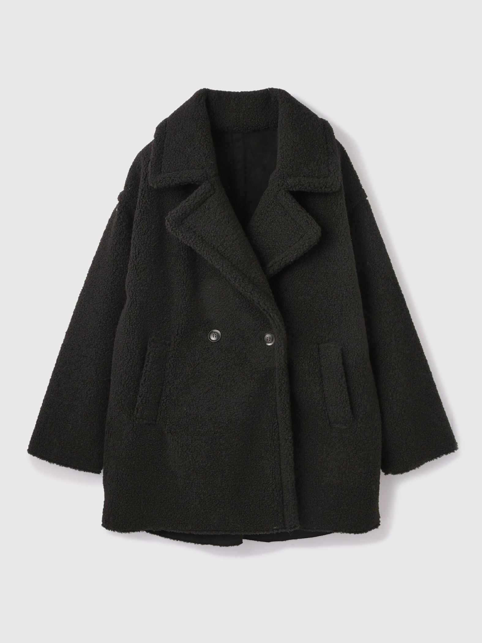 フェイクムートンミドルダブルコート