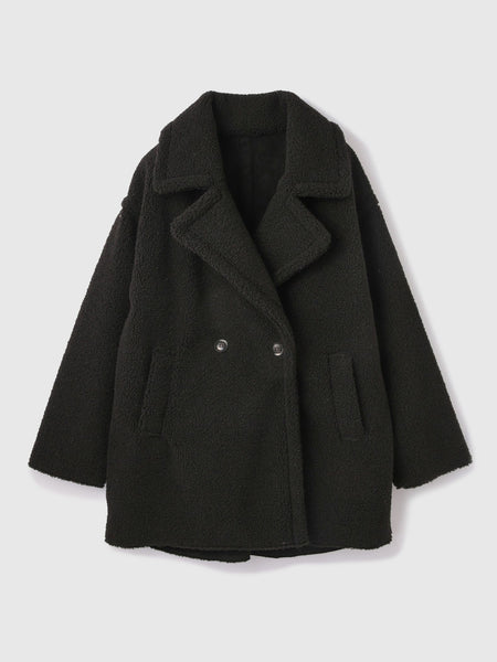フェイクムートンミドルダブルコート