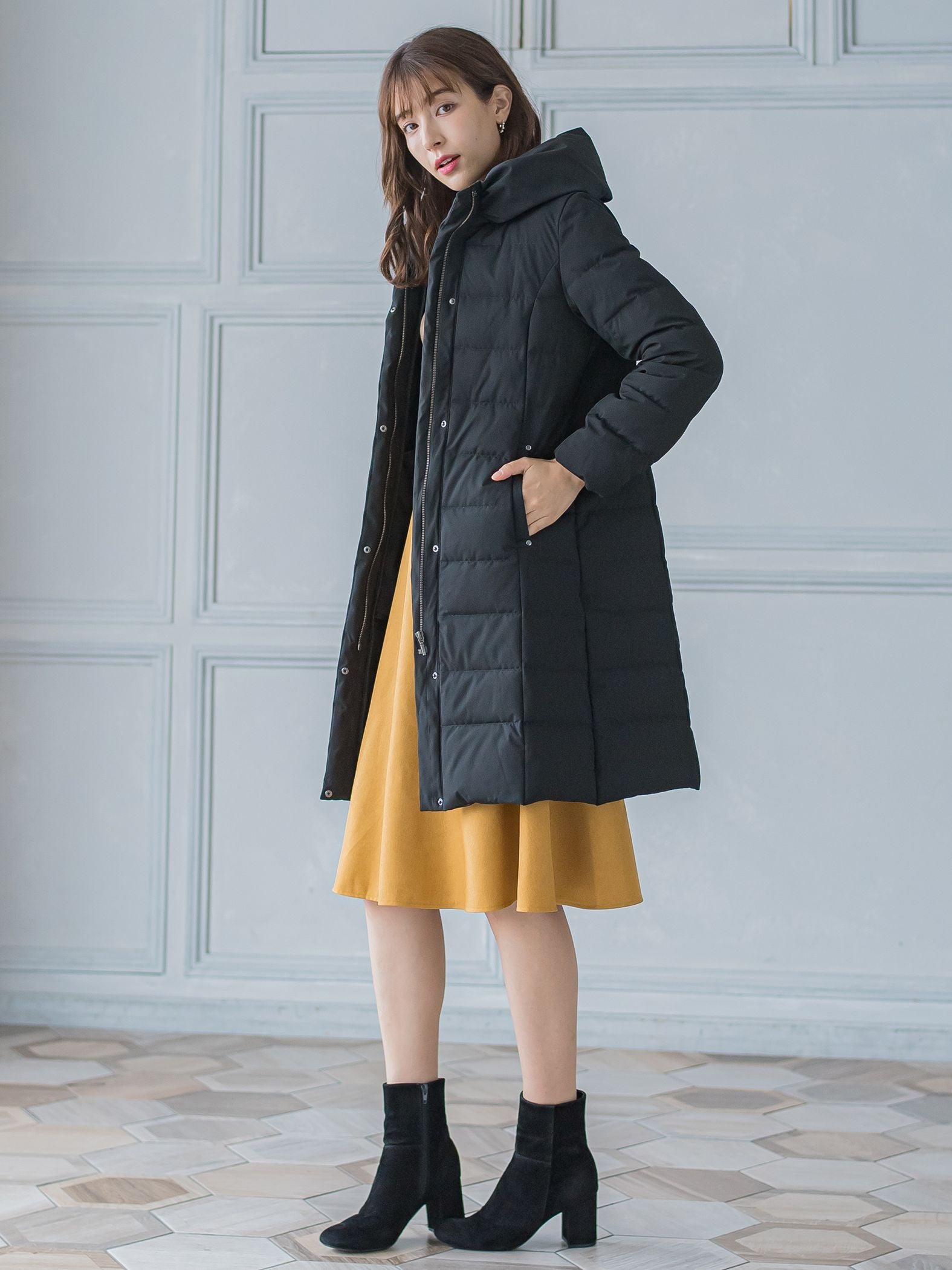 【XSサイズ展開あり】冬仕様 美シルエットフレアスカート ≪洗濯機で洗える≫