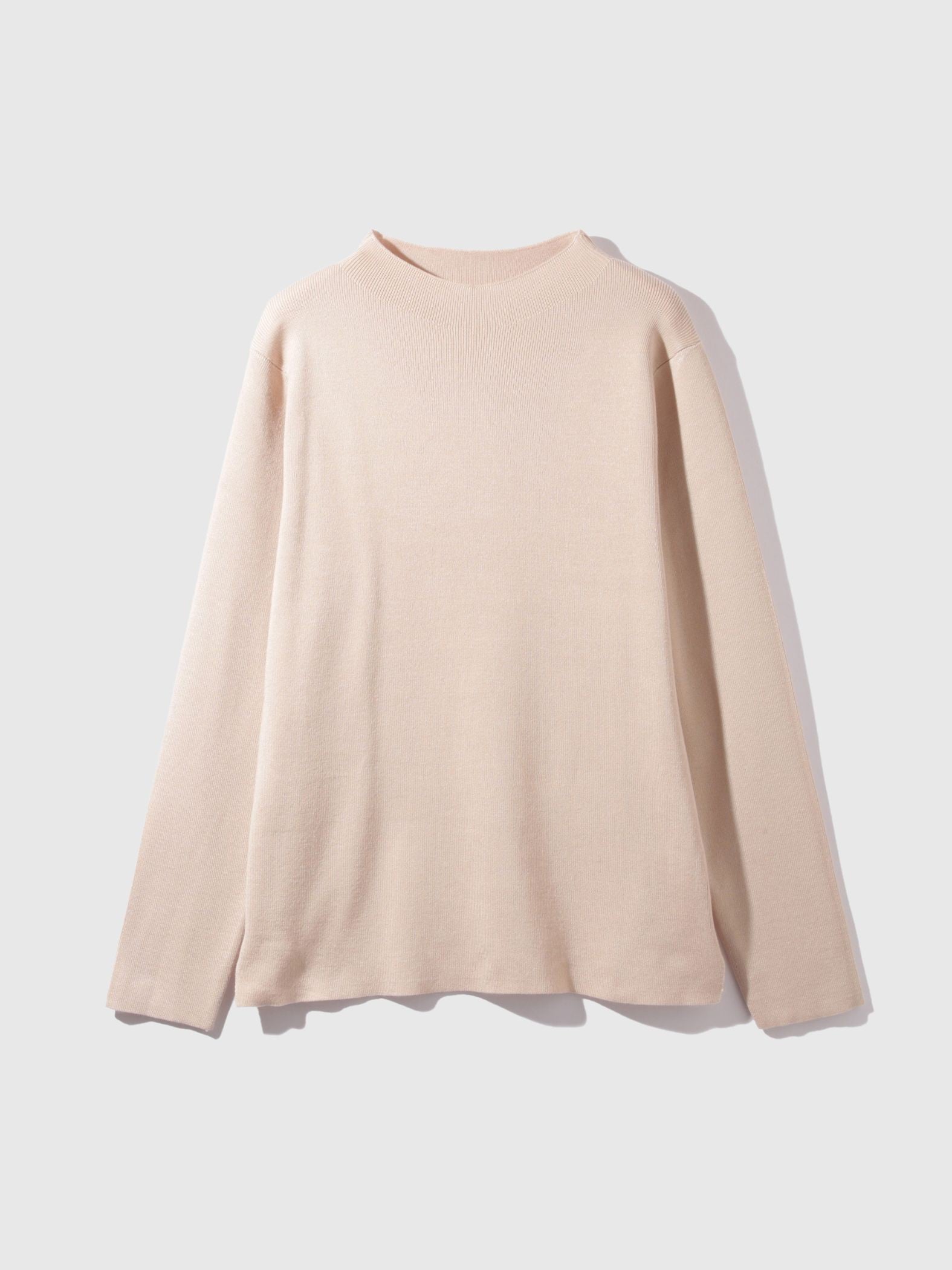 ハイネック総針ニットプルオーバー≪手洗い可能≫