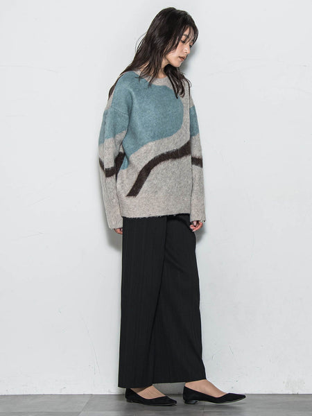 【WEB限定】マーブルニット≪手洗い可能≫