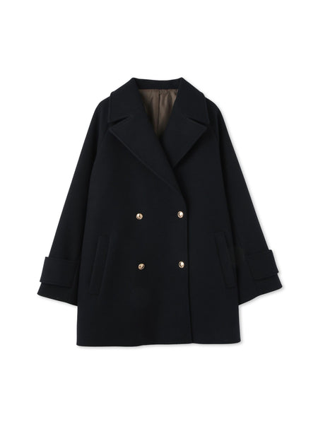 ウール調ジャージーオーバーサイズコート