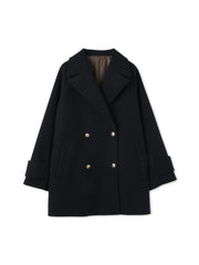 ウール調ジャージーオーバーサイズコート