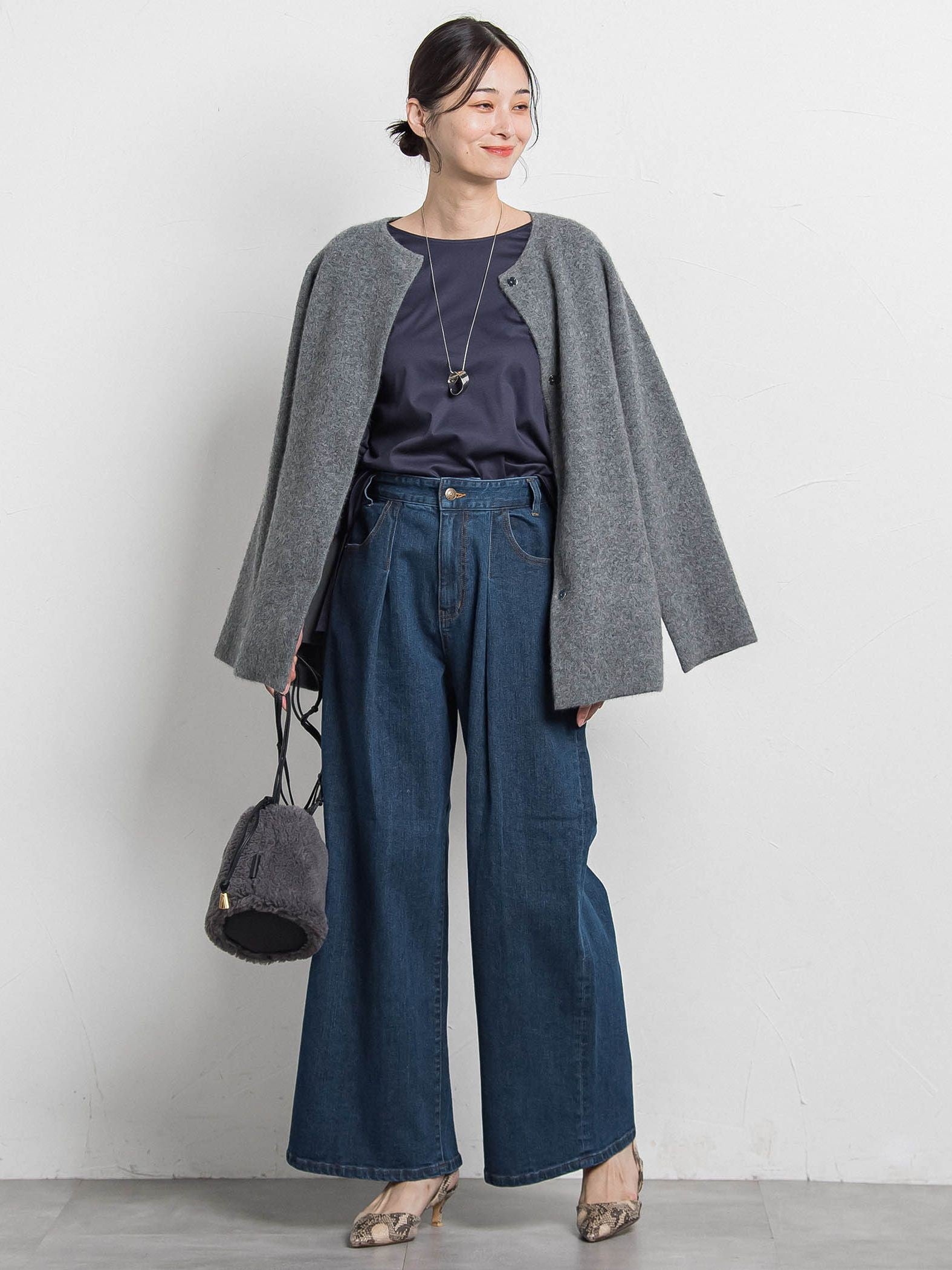 【WEB限定】【VIOLAd'ORO】ボア巾着ミニバッグ　ELMO / V-8925