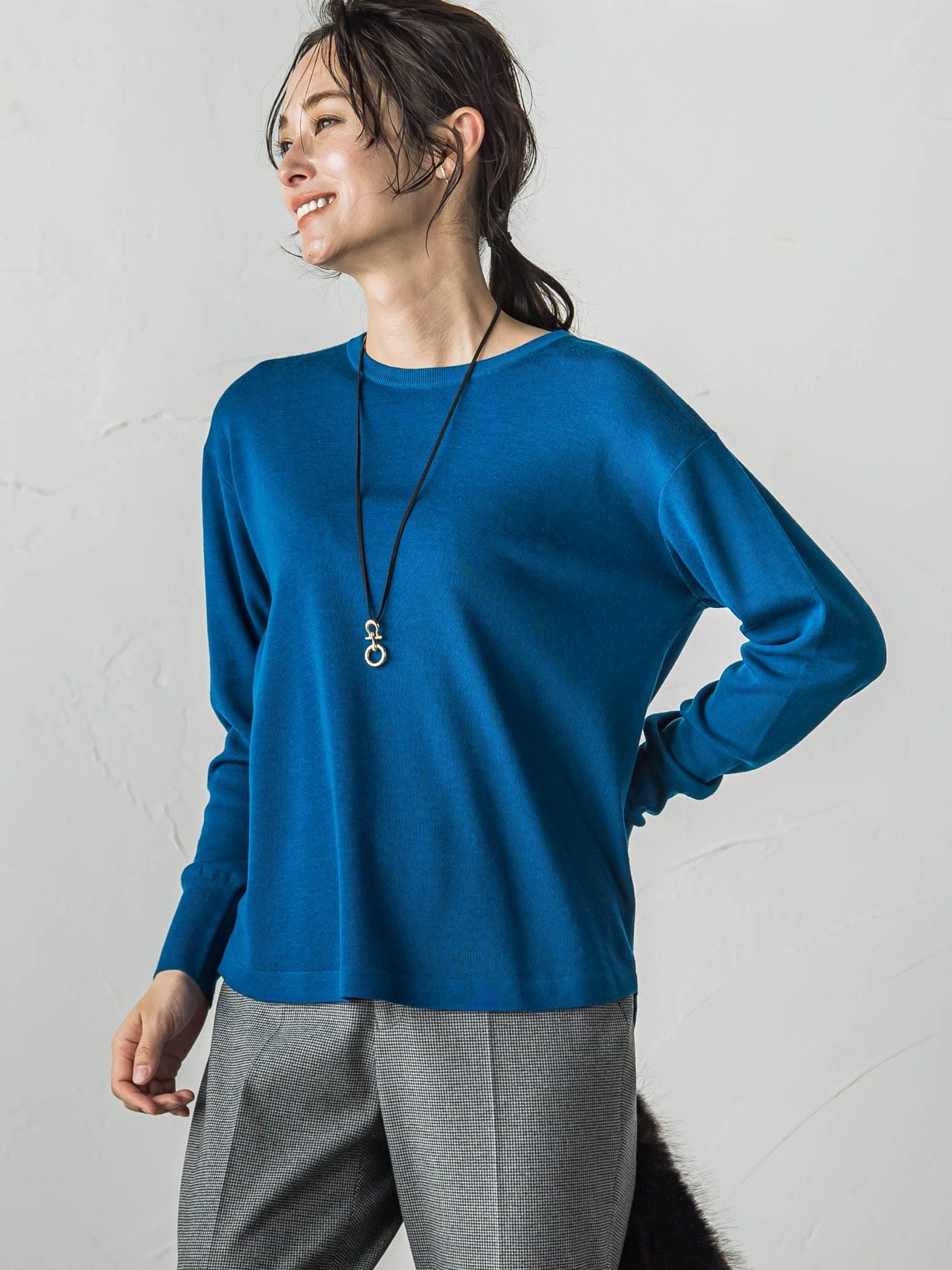 【WEB限定サイズあり】【洗えるニット】Brisbaneクルーネックプルオーバー