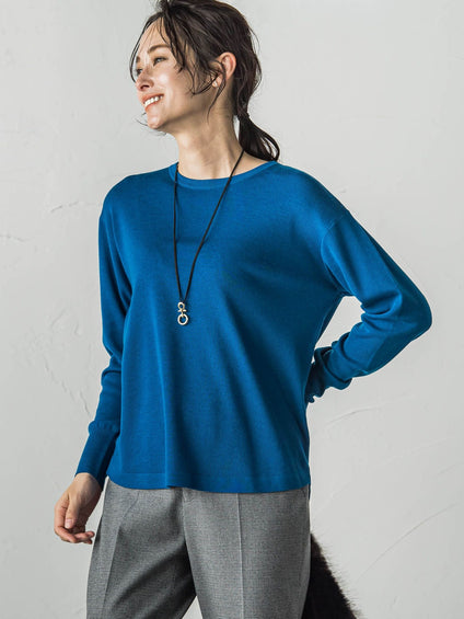 【WEB限定サイズあり】【洗えるニット】Brisbaneクルーネックプルオーバー