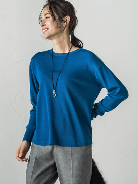 【WEB限定サイズあり】【洗えるニット】Brisbaneクルーネックプルオーバー