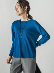 【WEB限定サイズあり】【洗えるニット】Brisbaneクルーネックプルオーバー