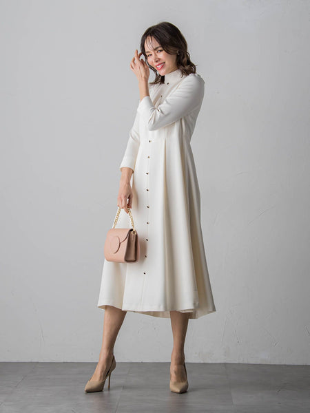 MISSION DOUBLECLOTHスタンドカラーワンピース | Viaggio Blu  