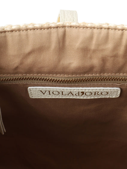 【VIOLAd'ORO】ラフィア2WAYトートバッグ  SANDRO / V-8908