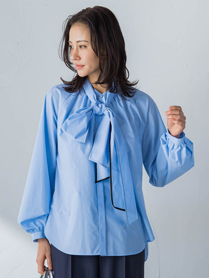 ボウタイタイプライターブラウス