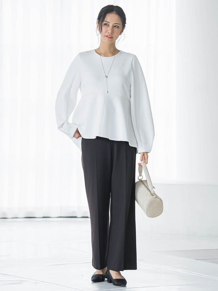 ペプラムシルエットプルオーバー≪洗える≫