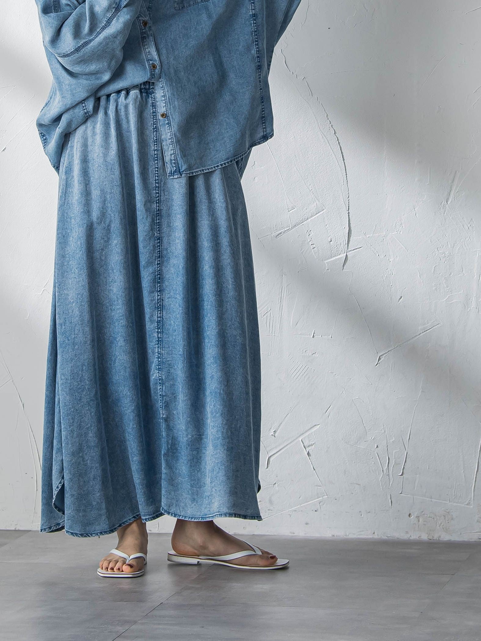 ゆれるデニムサークルスカート