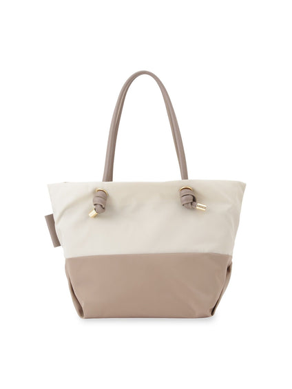 【WEB限定】【VIOLAd'ORO】ノットハンドルナイロントート M BIANCA / V-2250