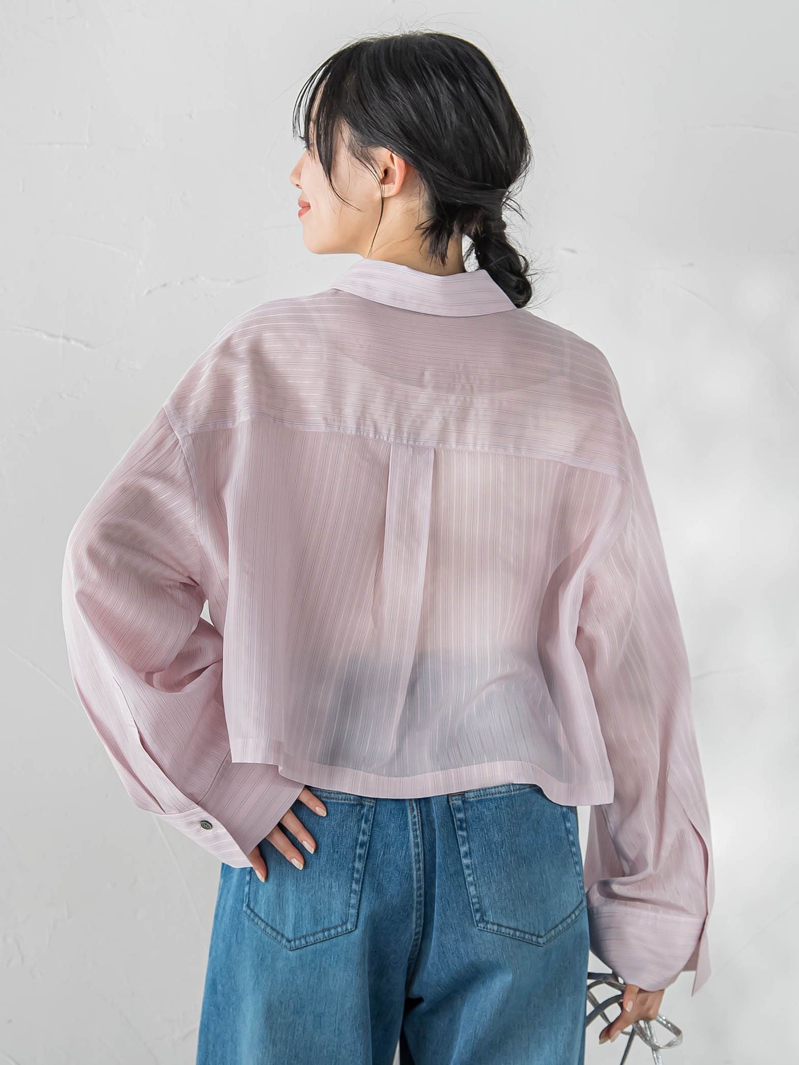 LYOCELL DOBBY STRIPEシャツ