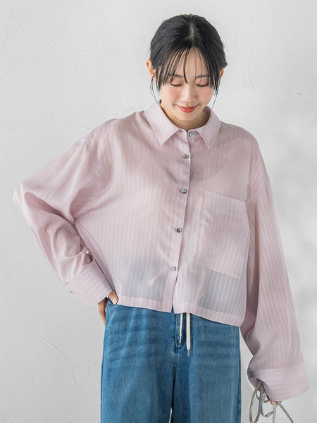 LYOCELL DOBBY STRIPEシャツ