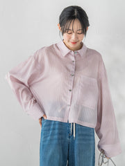 LYOCELL DOBBY STRIPEシャツ