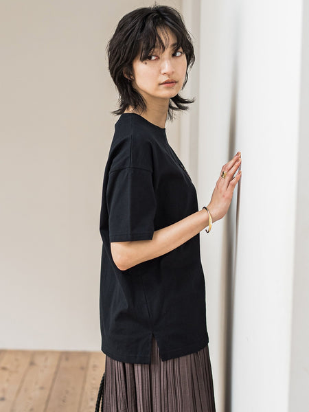 スパンコールハート刺繍Tシャツ≪洗濯機で洗える≫