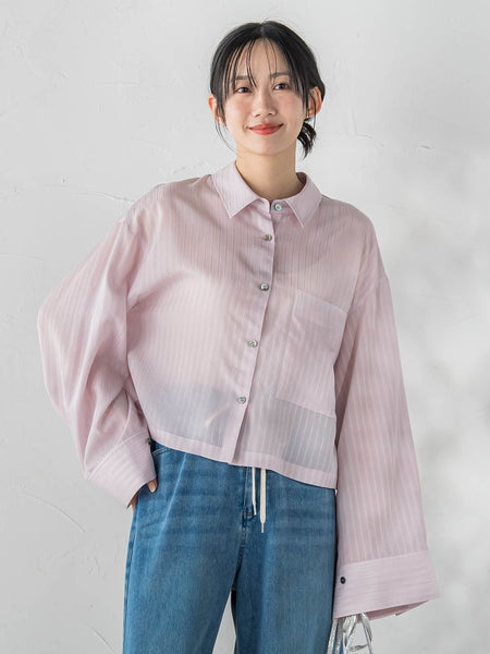 LYOCELL DOBBY STRIPEシャツ