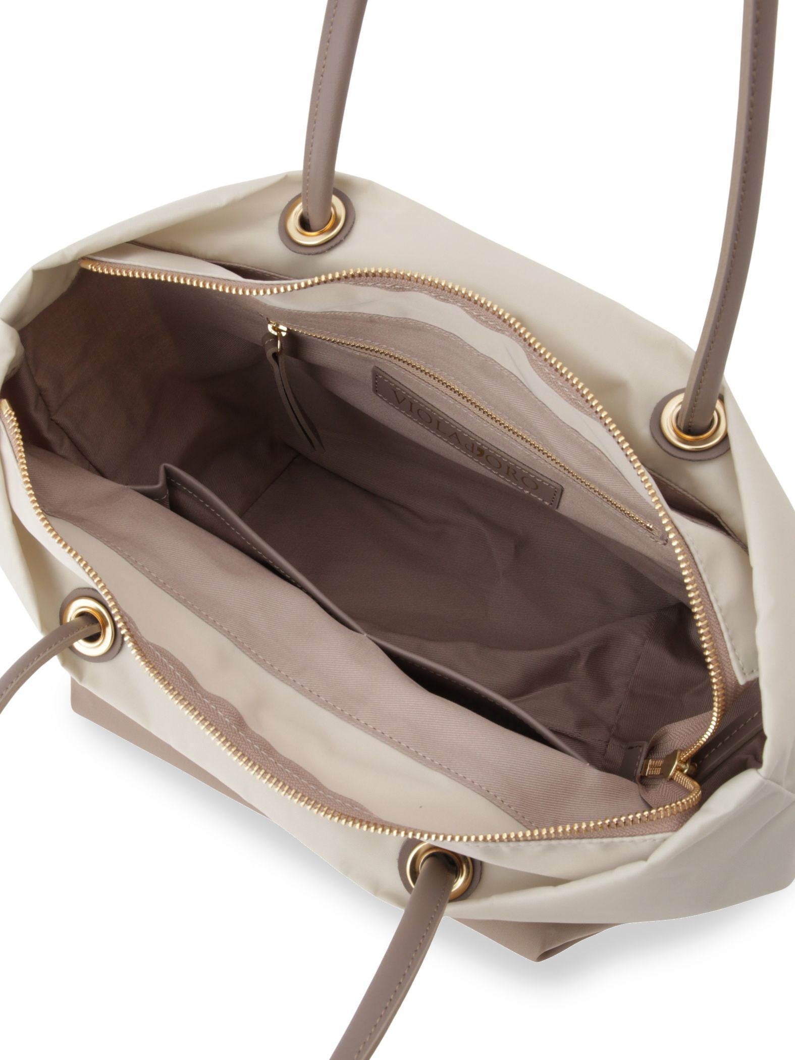 【WEB限定】【VIOLAd'ORO】ノットハンドルナイロントート M BIANCA / V-2250