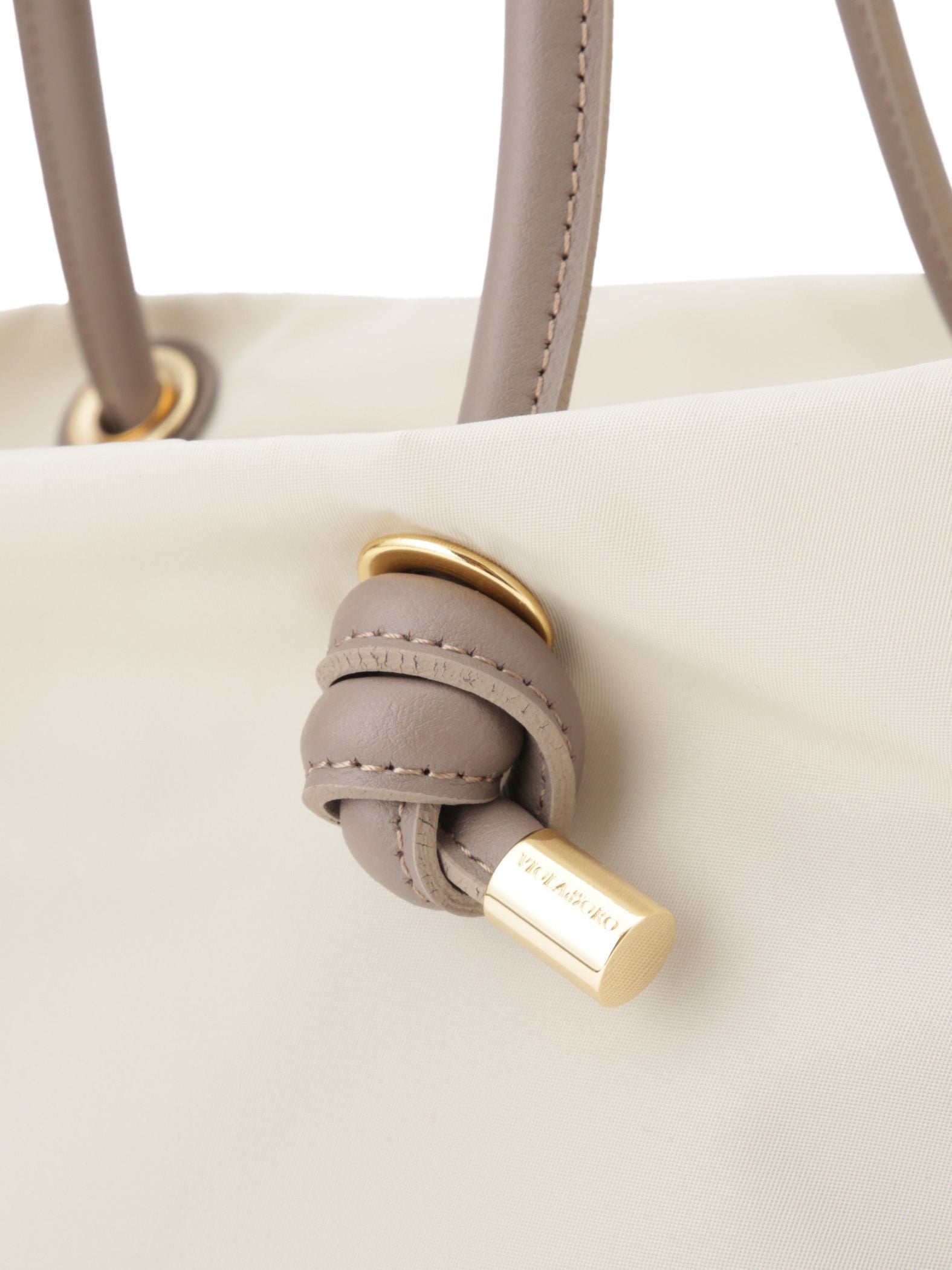 【WEB限定】【VIOLAd'ORO】ノットハンドルナイロントート M BIANCA / V-2250
