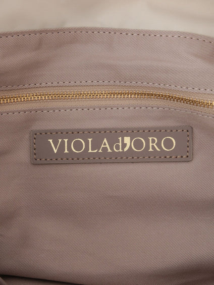 【WEB限定】【VIOLAd'ORO】ノットハンドルナイロントート M BIANCA / V-2250