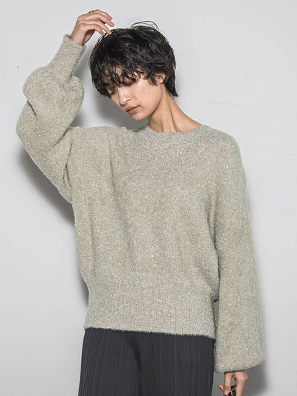 【WEB限定】ラメフェザーニット≪手洗い可能≫