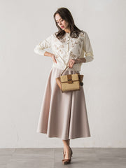 【新色追加】ボタニカルモチーフ刺繍カーディガン