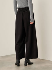 ベロアリボンダンボールセミワイドパンツ≪手洗い可能≫