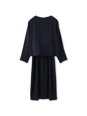 アチェローザバックサテンジョーゼットワンピース