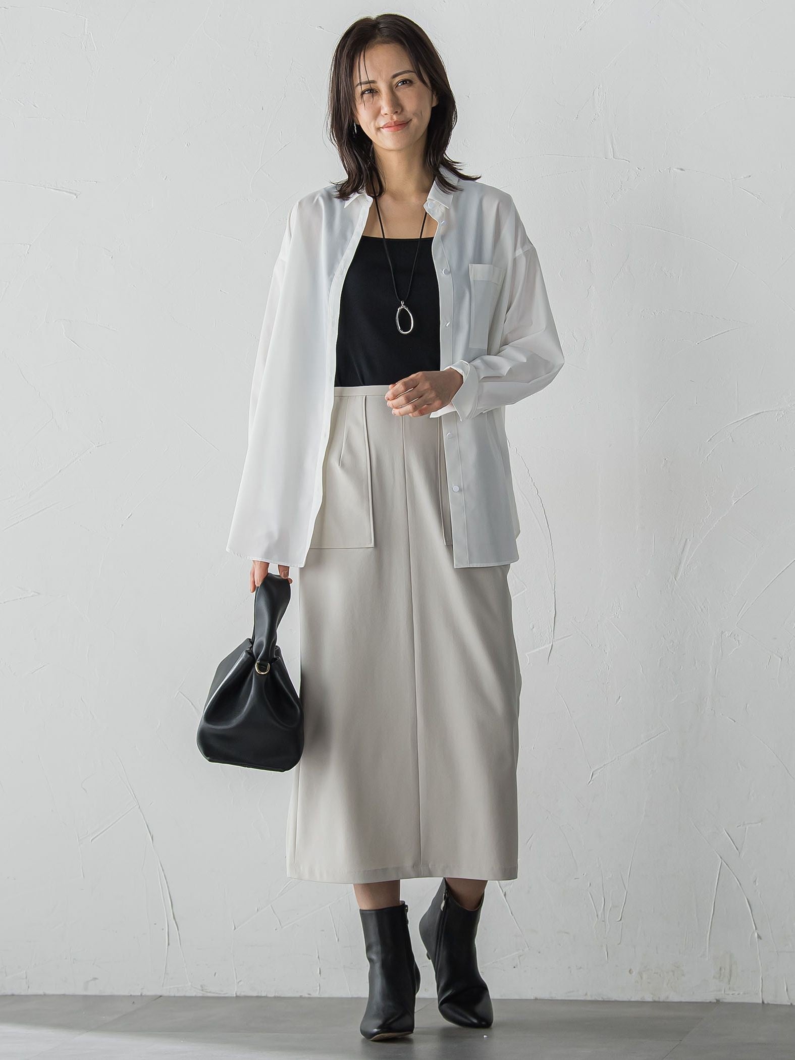 【WEB限定】Active Beautyナロースカート≪洗濯機で洗える≫