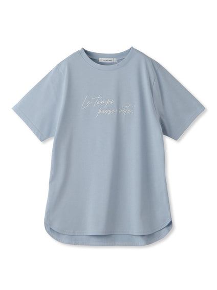 ハンドメッセージ刺繍ロゴTシャツ≪洗濯機で洗える≫