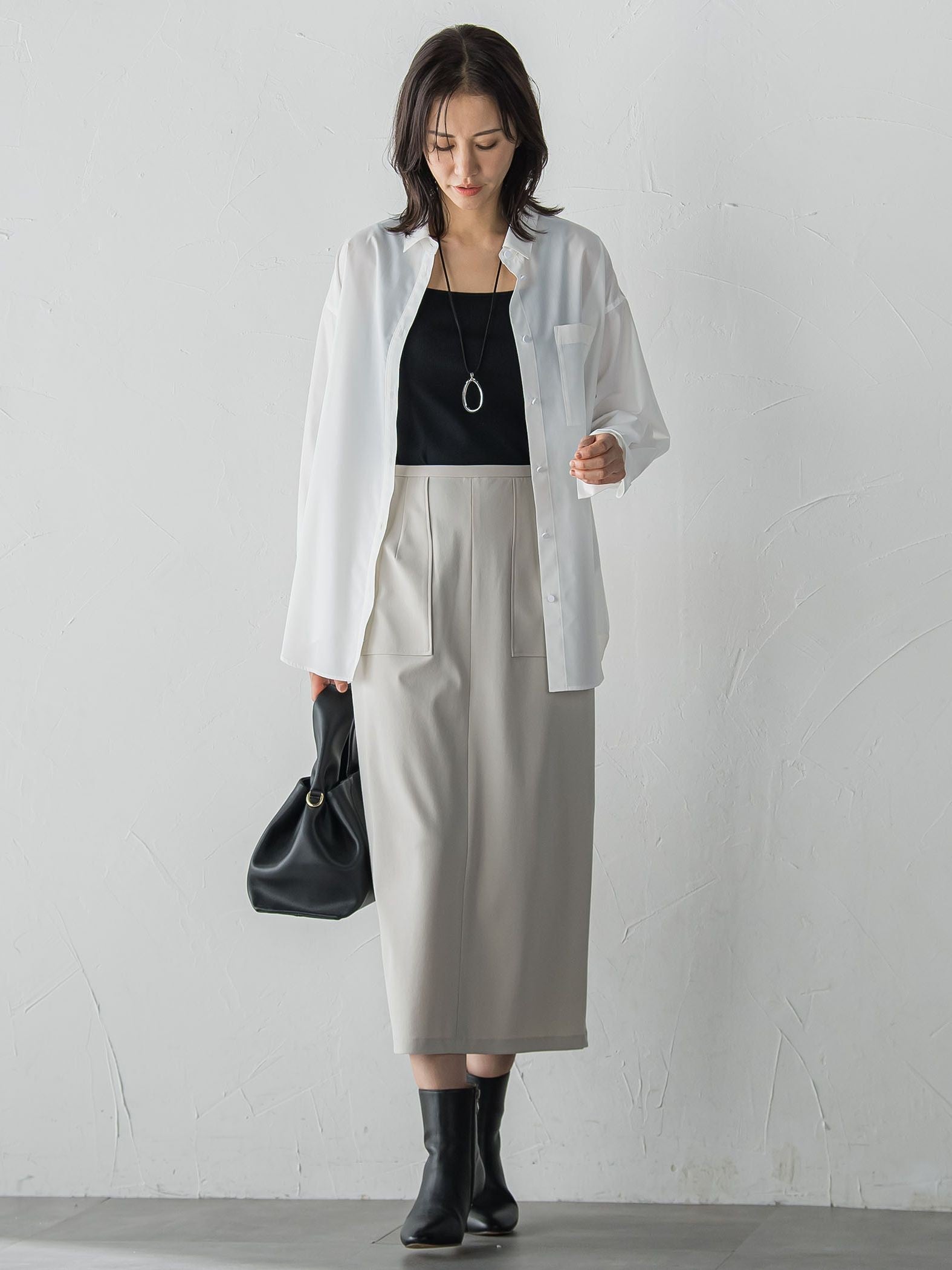 【WEB限定】Active Beautyナロースカート≪洗濯機で洗える≫