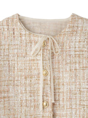 チュールレイヤーセットツィードジャケット