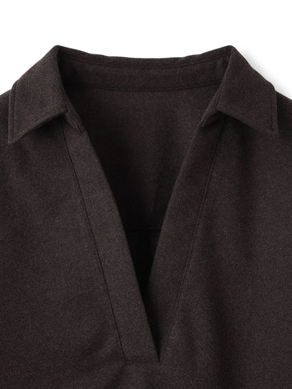 【楽・美・軽】スキッパーブラウス≪手洗い可能≫