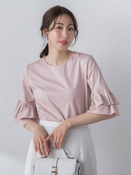 【WEB別注】 シールズトリコットタックスリーブカットソー≪洗濯機で洗える≫