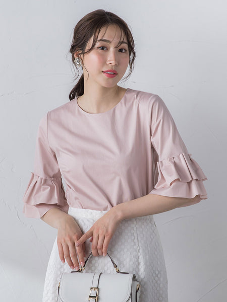 【WEB別注】 シールズトリコットタックスリーブカットソー≪洗濯機で洗える≫