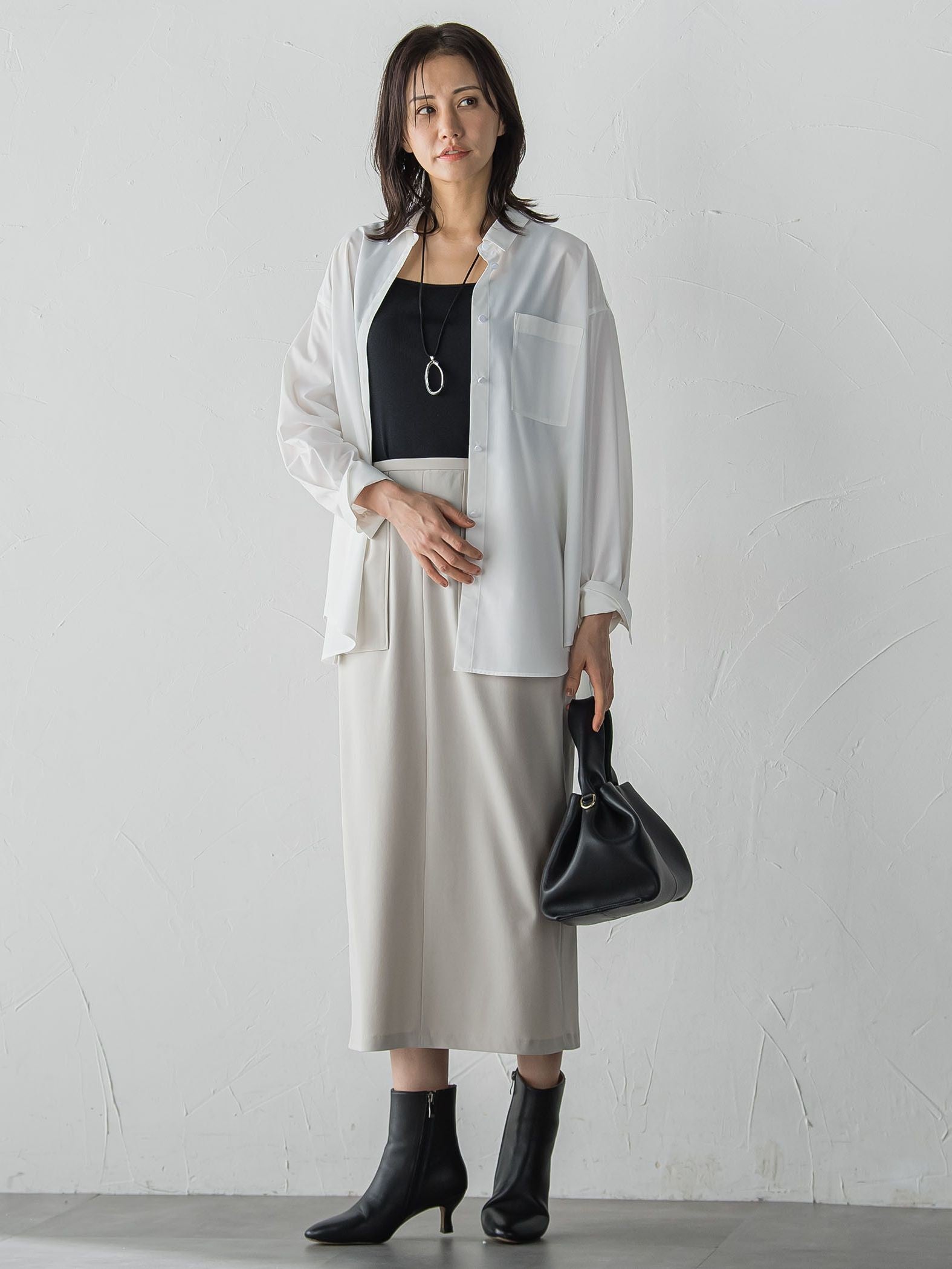 【WEB限定】Active Beautyナロースカート≪洗濯機で洗える≫