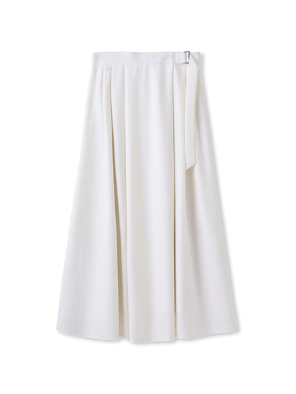 ウールブレンドストレッチフレアスカート≪セットアップ対応/手洗い可能≫