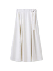 ウールブレンドストレッチフレアスカート≪セットアップ対応/手洗い可能≫