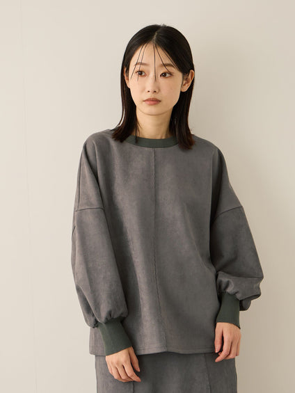 スウェードタッチダンボールプルオーバー≪手洗い可能≫