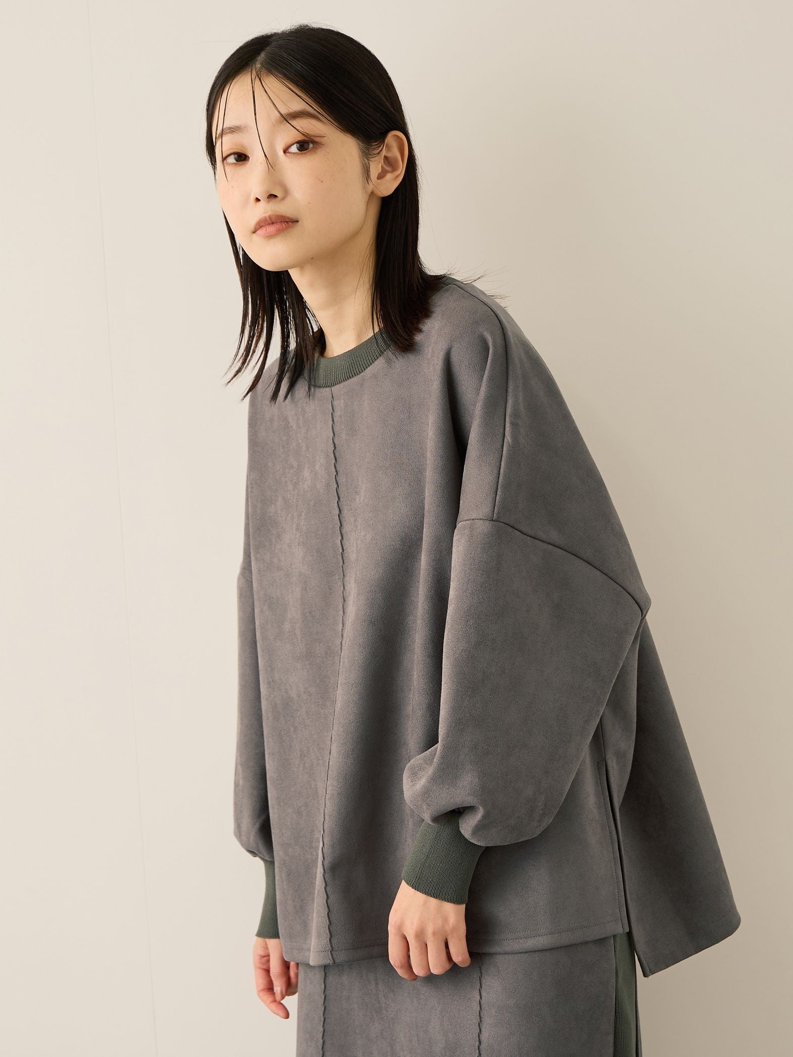 スウェードタッチダンボールプルオーバー≪手洗い可能≫